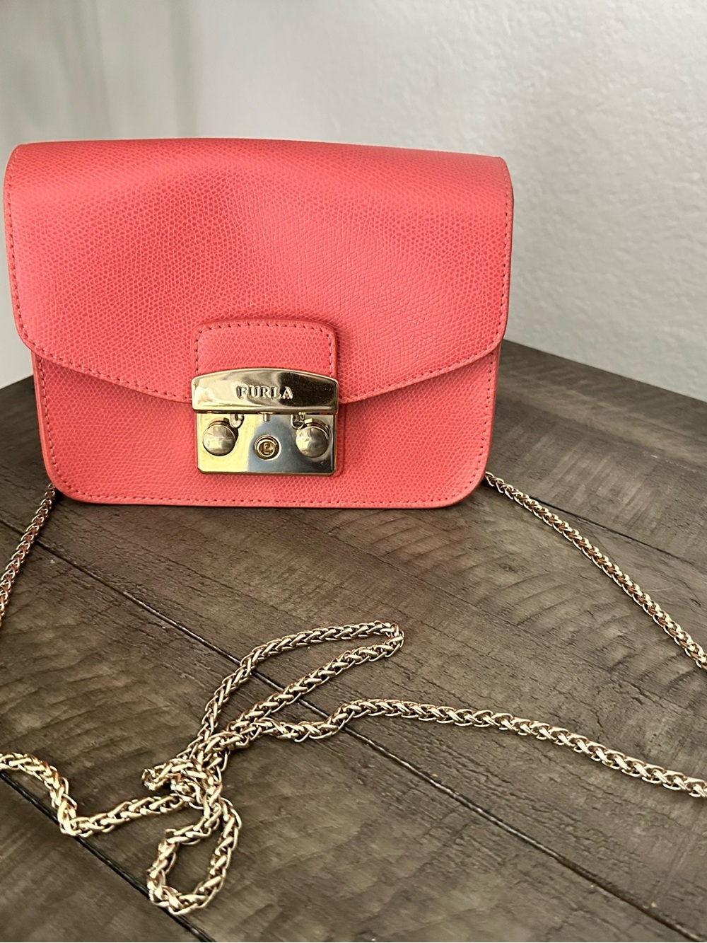 Furla Coral Crossbody Bag with Gold Accents